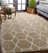 5x7 ONASAR Area Rugs for Living Room Bedroom, Fluffy Beige and White Shag Rug, Geometric Boho Soft Plush Shaggy Floor