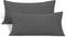 2-Pack Stretch Pillow Cases - Jersey Knit & Ultra Soft Microfiber Blend for Queen or Standard Size, Hemp Gray