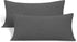 2-Pack Stretch Pillow Cases - Jersey Knit & Ultra Soft Microfiber Blend for Queen or Standard Size, Hemp Gray