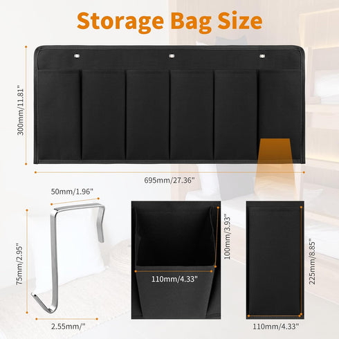 6 RVZONE RV Shoe Pockets Large Pockets Heavy Hanging Bedside Storage Organizer with Sturdy Hooks for Shoes, Toys