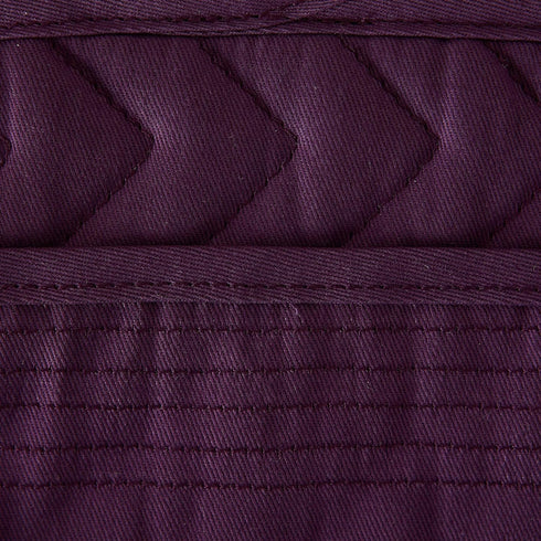 DII Heat Resistant Quilted Cotton Pot Holder Set, 7x9, Eggplant, 3 Count, Space for Personalization