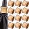 Rustic Wooden Napkin Rings Set of 12, Handmade Natural Wood Napkin Holders for Table Decor, Farmhouse Dining, Weddings