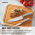 Farberware Nonslip Bamboo Cutting Board, 11x14 Inch with Juice Groove, White