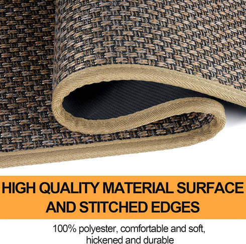 Kitchen Mat 1 PCS, Cushioned Non Slip Rugs for Kitchen Floor, Absorbent Runner Mats for Home, Office (Brown, 17.3"x47")