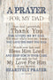 DEXSA Prayer for My Dad Wood Frame Wall Plaque, 6x9 inches, Father’s Day Gift, Made in USA