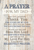 DEXSA Prayer for My Dad Wood Frame Wall Plaque, 6x9 inches, Father’s Day Gift, Made in USA