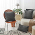 Home Brilliant 24x24 Decorative Pillow Cover | Striped Corduroy Soft Velvet Euro Sham Cushion Cover, Dark Grey