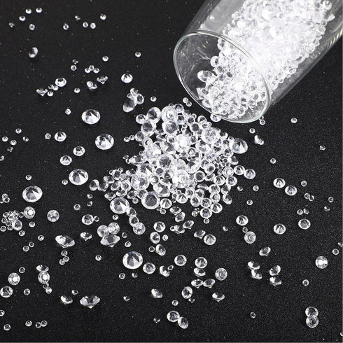 Hicarer 4000 Pieces Diamonds Crystals Acrylic Gems for Wedding Table Scattering, Christmas Party Decorations