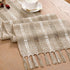 48 inches 13x48 inches Socomi Farmhouse Table Runner Macrame Woven Coffee Table Runner Cotton Rustic Fall