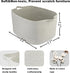 Large Rectangle Blankets Basket, 22"x17"x12" Woven Cotton Rope Storage for Nursery, Toy Basket, Laundry Bin