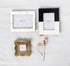 Creative Co-Op White Resin Photo Frame with Beige Accents - Holds 5" x 7" Photo