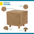 22 Inch DUCKCOVERS Essential Water-Resistant Square Patio Ottoman/Side Table Cover, Outdoor Ottoman Cover