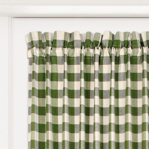 Buffalo Check French Door Panel, 54x40, Sage