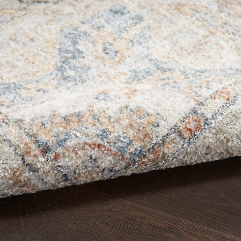 Nourison Astra Machine Washable Area Rug 2'2" x 4', Traditional Denim Multi, Easy Cleaning Non Shedding