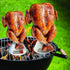 2 Pack- 18lb Sittin' Turkey & Chicken Combo Ceramic Roaster for BBQ, Oven, Grill- Vertical Beer Can Poultry Steamers