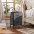 WLIVE Night Stand Set 2, Small Dresser and Nightstand with 2 Drawers, End Table with Fabric Bins for Bedroom