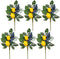 Valery Madelyn 6 Packs Spring Summer Picks with Lemons, Blueberry, Eucalyptus Leaves, Artificial Fruit Lemon Branches