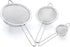 Premium 304 Stainless Steel Strainer Set, Fine Mesh, 8 , 5.5 , and 3.3 Sturdy Kitchen Strainers (Silver)