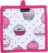 AMOUR INFINI Pot Holders and Oven Mitt Set, Heat Resistant Non-Slip, 1 Oven Mitt & 1 Pot Holder