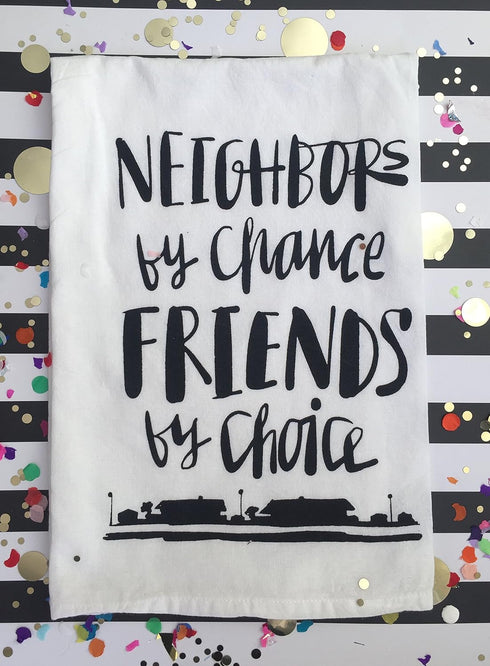 Primitives by Kathy LOL Made You Smile Dish Towel - 28" x 28", Cotton, White & Black