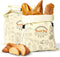 BuyCard 2 Packs Bread Bag Reusable Beeswax Food Storage Bag, Natural Cotton