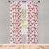 Ambesonne Love Window Curtains, Hand Written I Love You Phrases, Lightweight Decorative Panels Set of 2, Vermilion
