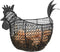 MyGift Egg Holder Countertop, Chicken Shaped Wire Egg Gathering Basket, Farmhouse Home