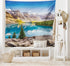 Ambesonne Landscape Tapestry, Still Calm Lake and Mountain Landscape Print, Wide Wall Hanging for Bedroom Living Room,