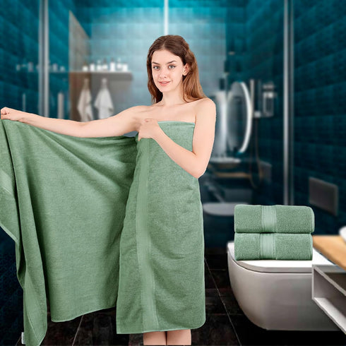 600 40 80 Inches- 100% 2 Set- Sets- Sets HILLFAIR GSM- x Cotton Pc XXL Oversized Bath Towel Soft Highly Absorbent Jumbo