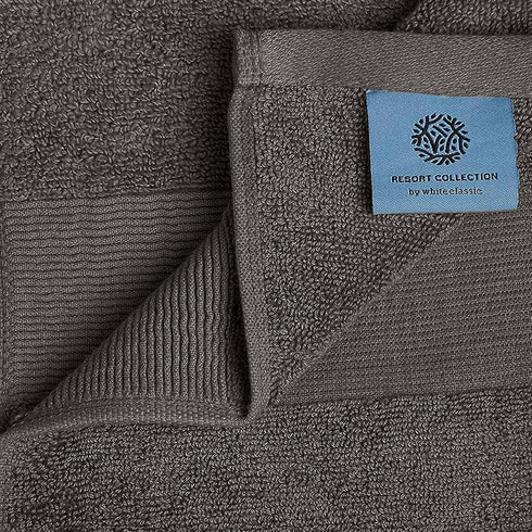 Set 12x12 [12 Pack, White Classic Resort Collection Soft Washcloth Face & Body Towel | Luxury Hotel Plush & Absorbent