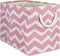 DII Medium Polyester Container with Handles, Chevron Storage Bin, Rose