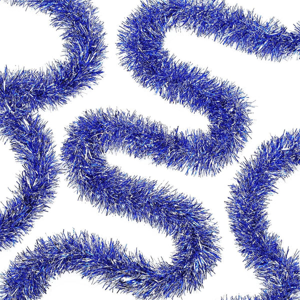 WILLBOND 50 Feet Christmas Tinsel Garland, Metallic Twist Garland for Christmas Tree Decorations, Wedding Birthday