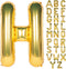 Letter Balloons 40 Inch Giant Jumbo Helium Foil Mylar for Party Decorations, Gold H