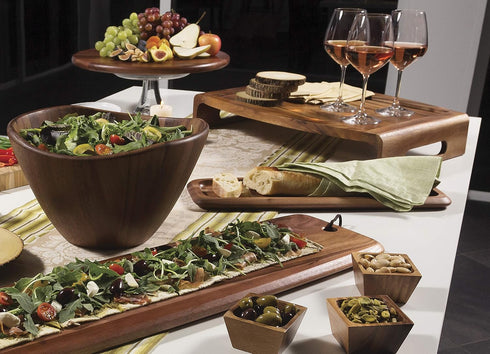 Lipper International Acacia Tree Bark Coasters, Set of 4