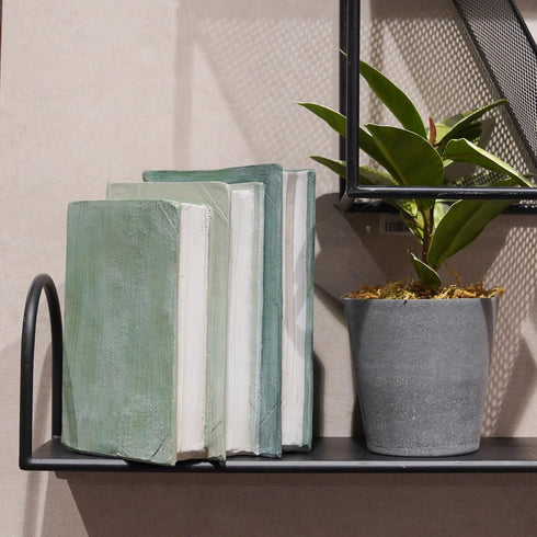 5.5 4.5 7.5 Inch Guichifun Decorative Books Living Room Dcor - Resin Sage Green Faux Books Fake Modern Home Decoration