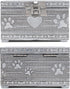 Cottage Garden Home Dog Pawprint Keepsake Box - Silver Tone Metal Jewelry