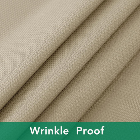 Biscaynebay Textured Fabric Square Tablecloths - 54x54 Inches, Natural Water Resistant for Dining and Parties