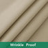 Biscaynebay Textured Fabric Square Tablecloths - 54x54 Inches, Natural Water Resistant for Dining and Parties