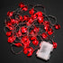 Luditek 14.7ft 40LED Heart Shape String Lights, Battery Operated Mothers Day Hanging Garland Decor for Indoor Outdoor