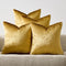GIGIZAZA Velvet Gold Pillow Covers 18x18, Pack of 4, Decorative Throw Pillow Soft Covers for Living Room