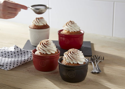 Emile Henry Made in France Ramekin, 5 oz (Set of 2), 3.5" by 2", Burgundy Red