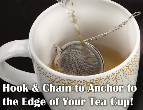 Premium Stainless Steel Tea Ball Infuser 2 Pack by Avant Grub, Ideal for Loose Leaf Teas