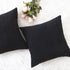 Home Brilliant Striped Corduroy Pillow Covers, Set of 2 Supersoft Velvet Square Decorative Pillow Cases 18 x 18 inch,