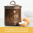 Ayesha Curry Enamel on Steel Bacon Grease Can, 4 Inch, Brown Container