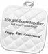 3D Rose Happy 41St Anniversary Pot Holder, 8 x 8