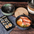 Ceramic Ramen Bowl Set, 38 OZ Japanese Style, Microwave & Dishwasher Safe, Includes Spoon & Chopsticks, Blue