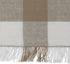 DII - Heavyweight Fringed Check Table Runner, 14x72, Stone Brown