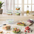 FineDine 24 Piece Glass Storage Containers with Lids - Leak Proof Dishwasher Safe Food Storage for Meal Prep