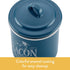 4 Inch, Ayesha Curry Enamel on Steel Bacon Grease Can / Bacon Grease Container - Blue