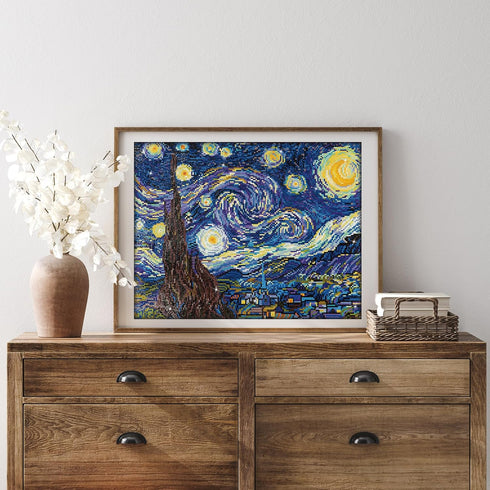 DIAMOND DOTZ Starry Night (Van Gogh) Diamond Painting Kits for Adults - Relaxing Creative Craft Kit with Dotz Gems